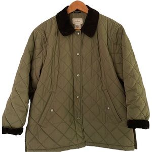 L.L. BEAN Quilted Jacket Barn Riding Coat Pet Size Medium